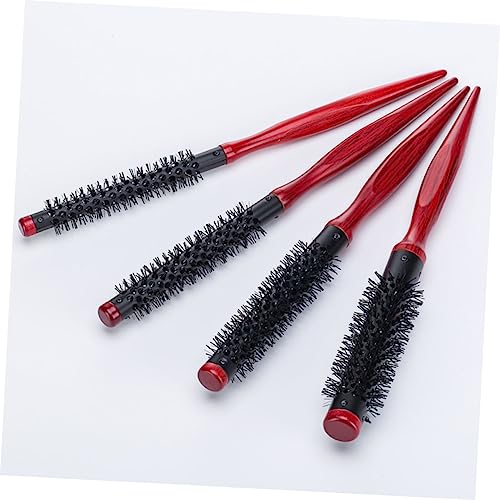 Round Comb Brush Round Comb Nylon Bristle Comb Hair Tool Tail Comb Man Wooden Roller Comb Pointed Tail Scalp Massage - Image 2