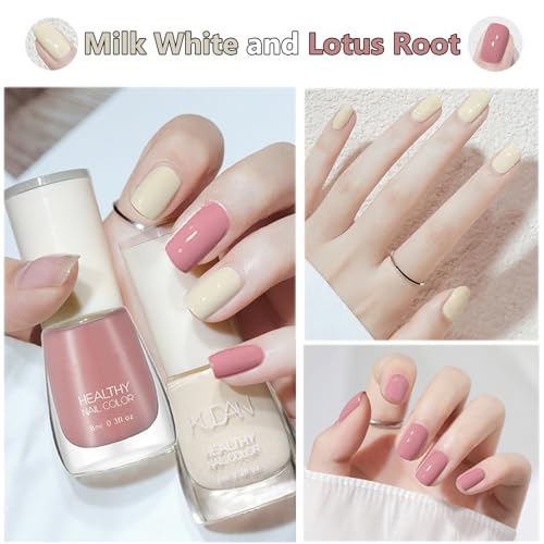Nail Polish for Nail Art DIY Manicure, Rich Colors Nude-White Gel Nail Polish. Quick Dry Natural Nail Polish, Long-Last Nail Polish. High Shine Nail Lacquer (4PCS Colors 0.3 fl oz) - Image 4