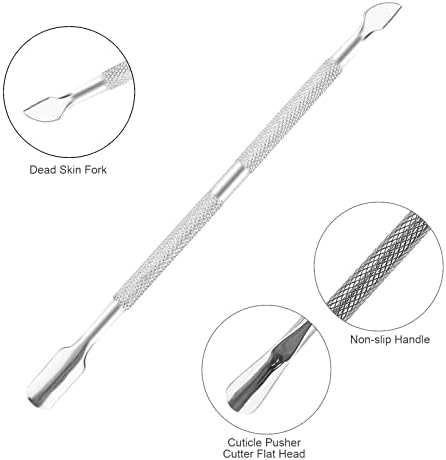 Metal Nail Cuticle Trimmer with Cuticle Pusher and Cutter, 2 Pcs Professional Cuticle Remover Tool Kit, Cuticle Cutter Set, Cuticle Nippers, Cuticle Clippers for Women, Manicure Pedicure Tool YLYL - Image 4
