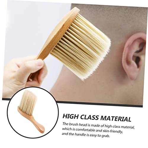 Solid Wood Hair Brush Duster and Facial Cleaning Brush for Hair Cutting and Neck Cleaning - Image 3