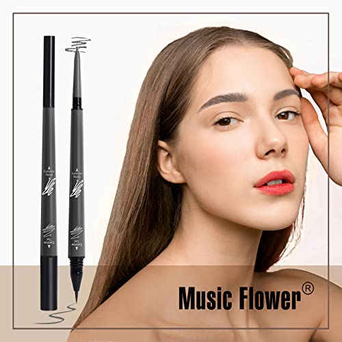 2 in 1 Microblading Eyebrow Pencil Tint 1.5mm Pen Waterproof 24h Long-lasting (3# Dark grey) - Image 7