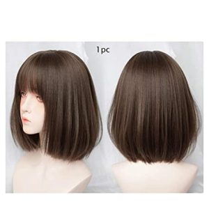 Hair Wigs Short Hair For Bobo Head Wig Korean Girl Short Straight Wig Can Full Headgear Wig Set Sweet And Cute Fashion Face Repair Human Hair Wig