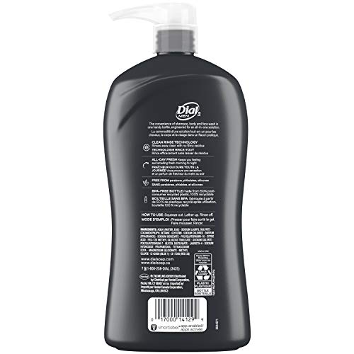 Dial Men 3-in-1 Body Hair Face Wash Bundle Recharge Hydro Fresh Scents 32 fl oz Set of 2 - Image 2