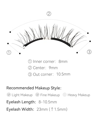 Silky Black Magnetic Eyelashes Kit Easy Application Reusable Waterproof 5 Pairs - Image 3