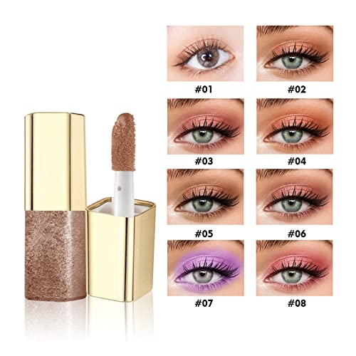 Eyeshadow Makeup Glitter Eye Shadow Palette Liquid Eyeshadow One-Swipe Coverage Longwearing Flake-Proof Lightweight Quick Dry Waterproof for Creating High-Impact Warehouse Sale Clearance - Image 5