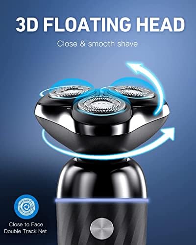 PFAY Electric Razor for Men with Detachable Head, Waterproof, Rechargeable, Fast Charging, Includes Trimmer - Image 2
