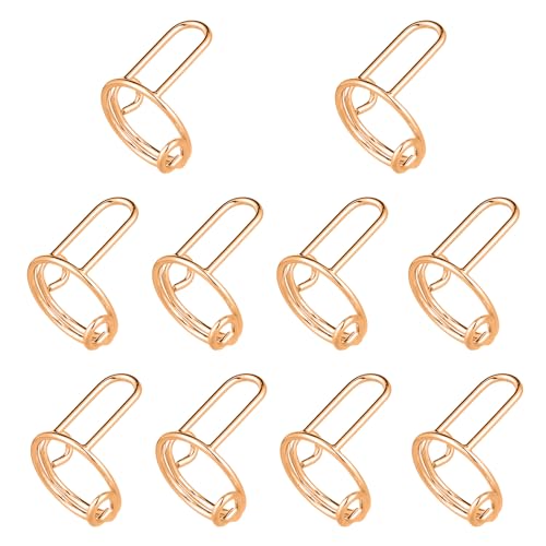 10pcs Adjustable Wudu Nail Rings for Women, No Adhesive Fingertip Jewelry in Gold