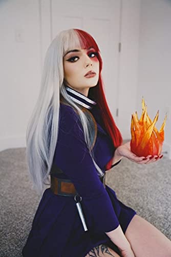 Anime Half Red and Sliver Wigs Short for My Hero Academia Cosplay Halloween Wigs - Image 7