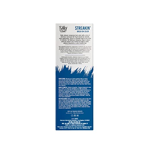 Punky Colour Streakin' Brush on Color Navy, Temporary Hair Color Creme, Instant, DIY Hairstyle, Vibrant, Soft Hold, Men Women Kids, Easy-Squeeze Tube, 1.2 fl oz - Image 3