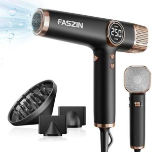 Ultra-Light 110000 RPM Hair Dryer, 200 Million Ionic Tech, 3 Professional Nozzles Included