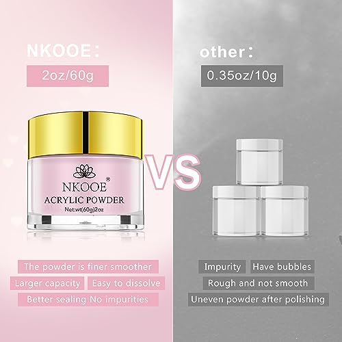 2oz Pink Acrylic Powder Set, 60g High Capacity Nail Polymer, No Need To Shine The Light, French Manicure, Sculpture Extension Is Ideal For Beginners And Professional Use - Image 4