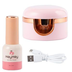 3W Portable UV Nail Lamp with 180-Degree Rotation, 30/60s Timer for Gel Polish