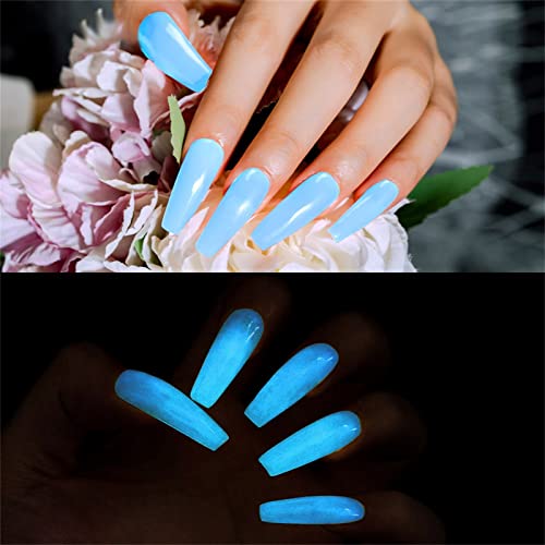 LED/Luminous Polish For Nail Nail Lamp Design Fluorescent Bright Luminous Adhesive Gel Neon 15ml Rhinestone (Green, One Size) - Image 3