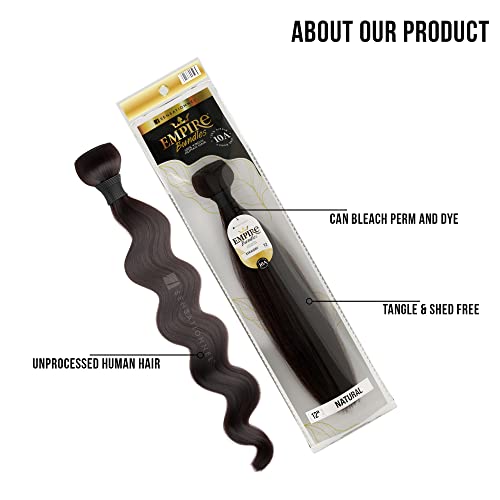 Sensationnel Empire Bundle weave hair - Empire Bundles virgin human hair extensions Unprocessed hair - EMPIRE BUNDLES loose deep 2 pack 14 inch (NATURAL/BLACK) - Image 4
