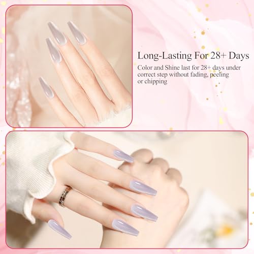 Daily Cat Eye Series - Cat Eye Nail Polish Gel Kit– Cat Eye Gel Nail Polish Gel para uñas Beige Nude Magnetic Varnish Magnetic Nail Gel Polish - Image 6