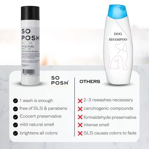 So Posh I’m So Puffy Dog Shampoo - with Keratin & Vitamins, Perfect for Poodles & Bichons, Extreme Volume for Show Days, Sulfate & Paraben Free, 1:8 Concentrate. 33.8 Oz - Image 5