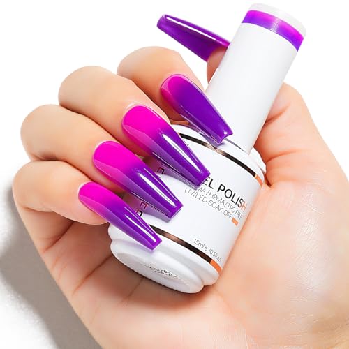 Gel Nail Polish 6 Pcs 8ml Color Changing Gel Polish Soak Off LED U V Gel for Nail Art Manicure Salon DIY - Image 3