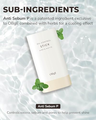 OBgE Oil Control Stick (0.6oz - Pack 2) - Non-Greasy, Soothing & Cooling Facial Care. High Defense. Lightweight, Long-Lasting Protection, Oil Absorption, No Clumps. Travel Essentials. Witch Hazel, Min - Image 4