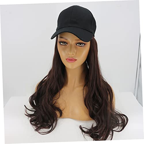 Housoutil 2pcs Beanie Hat Wig Woman Wig Long Curly Hair Wig Long Wig Cap Hairstyles Hair Extension with Hat Curly Closure Wig Human Hair Gabor Wigs for Women Hats Baseball Cap Curls Women's - Image 9