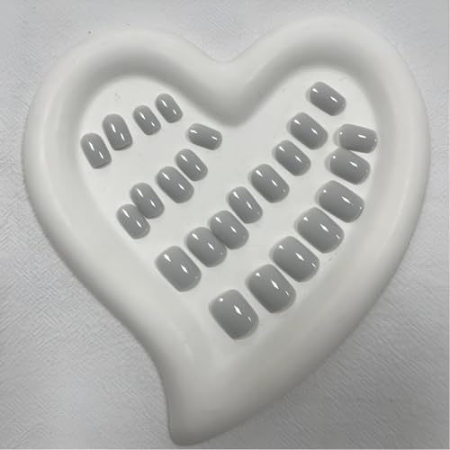 Red Press on Nails Short Square Fake Nails Acrylic Nails Solid Color False Nails Press ons Glossy Glue on Nails Stick on Nails for Women and Girls - Image 4