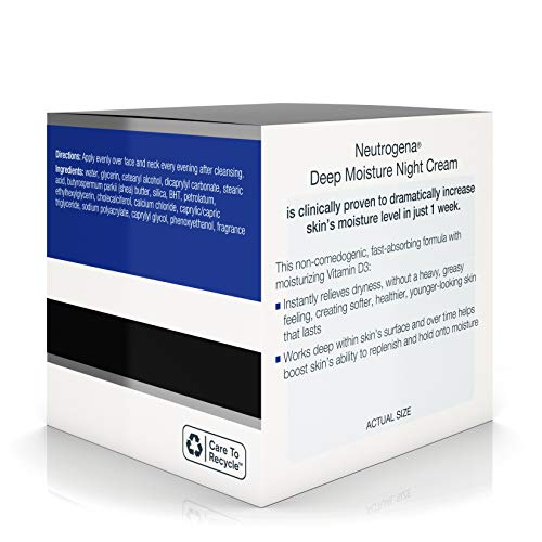 Neutrogena 2.25 oz Dry Skin Deep Moisture Hydrating Night Cream New - Image 7