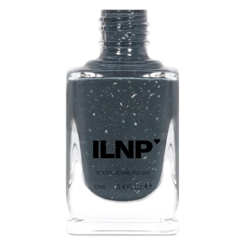 ILNP Thundercloud - Dark Grey Flakie Shimmer Nail Polish