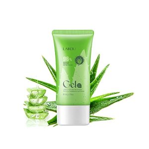 Organic Aloe Vera Gel - with Fresh 96% Aloe Gel for Face and Body, Skin Care for Deeply & Rapidly Soothing, Firming, Sunburn Relieve, Acne