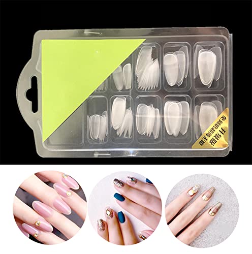 Coffin Nails Long Fake Nails Clear Acrylic Nails Coffin Shaped Ballerina Nails Tips 96pcs Full Cover False Nails Artificial Nails with Case for Nail Salons and DIY Nail Art, 10 Sizes C - Image 5