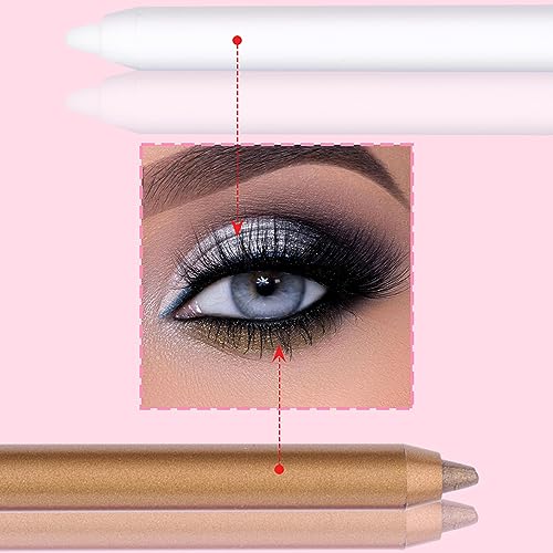 MAEPEOR 12 Colorful Matte and Pearl Eyeliner Pen, Waterproof and Long lasting Eye Shadow Pencil Make Up for Women and Girl (Set 01) - Image 5