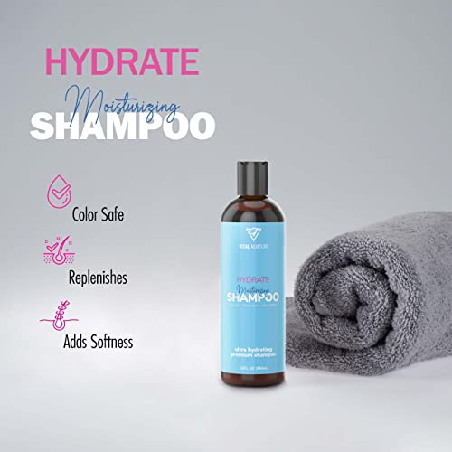 Hydrate Moisturizing Shampoo - With Aloe Vera For Dry Hair - With Olive and Argan Oil to Add Moisture and Shine - Sulfate, Paraben, and Phthalate Free Shampoo - Image 3