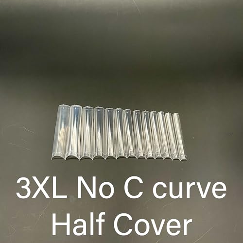 504 Pc 3XL XXXL Extra Long Clear Nail Tips Set Acrylic Nails 12 Sizes Durable - Image 8