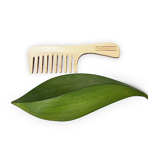 SHAN'ROCK BEAUTISTIC 4pc Eco-Friendly Bamboo Wide-Tooth Comb,Paddle Detangling Brush, Pick and Edge Brush Set for Thick, Curly, Straight, Wavy, Dry and Fine Hair - Image 6