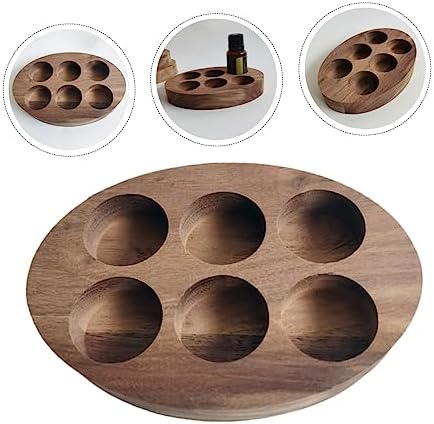 FRCOLOR Wooden Essential Oil Holder Multi-Slot Storage for Bottles and Nail Polish - Image 3
