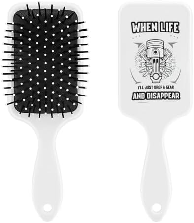 Drop A Gear and Disappear Fashion Hair Brush Everyday Air Cushion Hairbrush with Nylon Bristles for Unisex