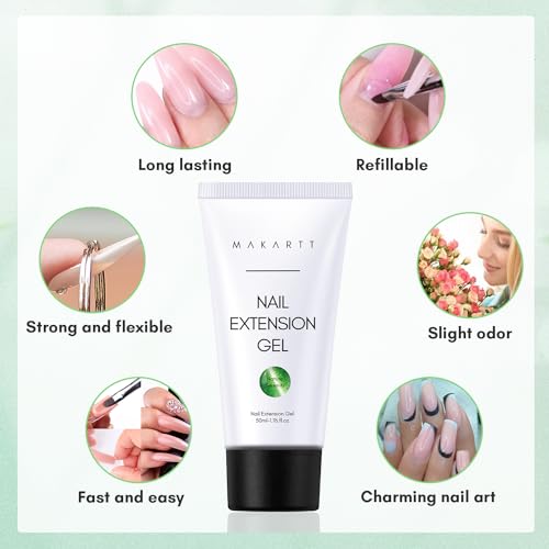 Makartt Cat Eye Poly Nail Gel 50ML Gel Builder for Magnetic Effect Nail Extension Strengthener 3D Diy Hard Gel Manicure Nail Art Home-Nature Serenity - Image 7