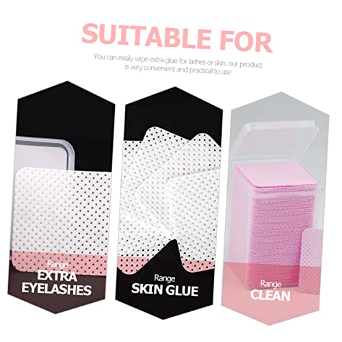Angoily 3 Eyelash Glue Cleaning Professional Nail Glue Nail Cleaner Eye Lash Extension Cleaner Manicure Remover Wipe Glue for Nail Charms Cleaning Wipe Pad Cotton Wipes Major - Image 5