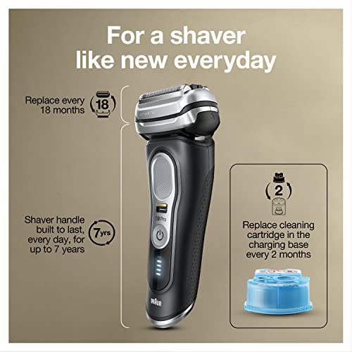 Braun Electric Razor,Waterproof Foil Shaver for Men,Series 9 Pro 9460cc,Wet & Dry Shave,With ProLift Beard Trimmer for Grooming,5-in-1 Cleaning & Charging SmartCare Center Included,Atelier Black - Image 9