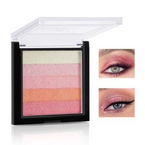 Boobeen Glitter Eyeshadow Palette, 5 Colors Highly Pigmented Eyeshadow Shimmer Powder, Glitter Highlighter Eye Shadow Makeup for Women, Creates Sparkling Metallic Finishes, Long-Lasting
