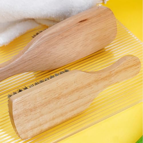 Wooden Boar Bristle Hair Brush and Comb Set, Paddle Boar Hairbrush for Smoothing Fine Thin Hair and Beard, Peach Wood Comb for Detangling, Boar Hair Beard Brush for Men, Make Hair and Beard Shiny Soft - Image 8