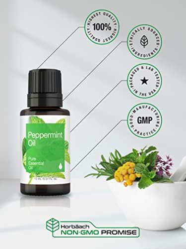 Horbäach Pure Peppermint Essential Oil 15mL for Soothing Aromatherapy and Relaxing Baths - Image 5