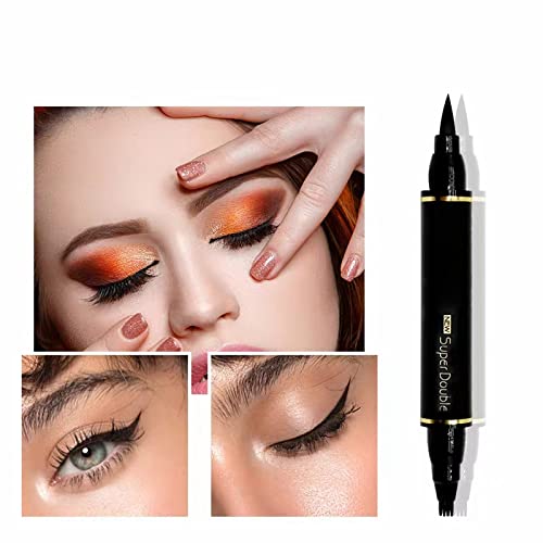 Eyeliner Eye Liner Women Cosmetics Double Headed Gel Eyeliner Waterproof Long Lasting Fading-proof Ultra-Fine Tip Quick Drying Highly Pigmented Birthday Mother's Day Gift - Image 7