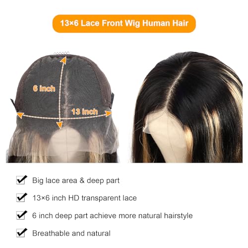 28 Inch 1b/27 Ombre Balayage Body Wave 210% Density Transparent HD Lace Frontal Human Hair Wig with Baby Hair - Image 6