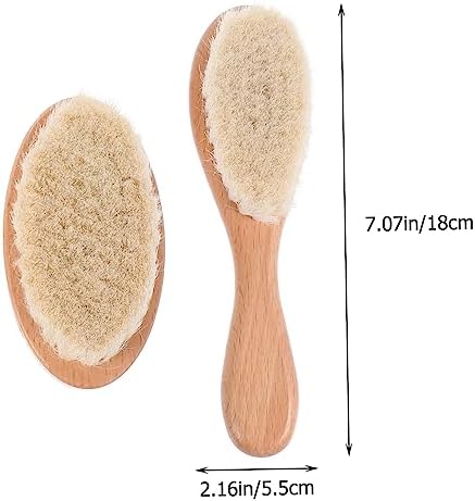 2pcs Bath Brush Body Exfoliating Brush Body Scrubber Brush for Shower Hair Cutting Brush Back Massaging Brush Shower Hair Brush Bath Mitt Paint Newborn Toddler Wool - Image 2