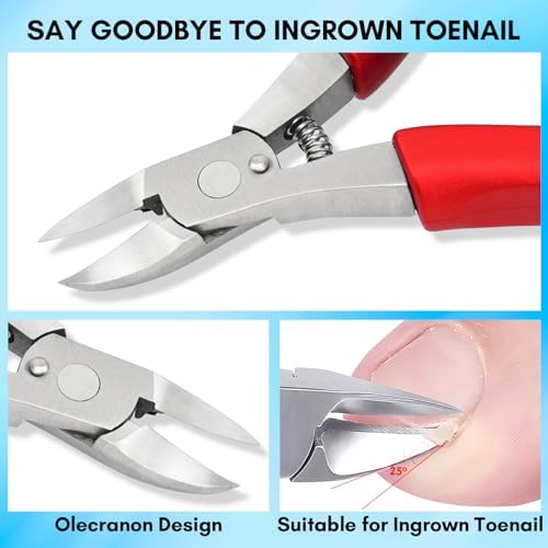 Makartt Toenail Clippers, Professional Toe Nail Clippers for Thick Toenails, 5 in 1 Super Sharp Nail Clippers Set Stainless Steel Ingrown Toenail Removal kit for Men, Women, Seniors - Image 2