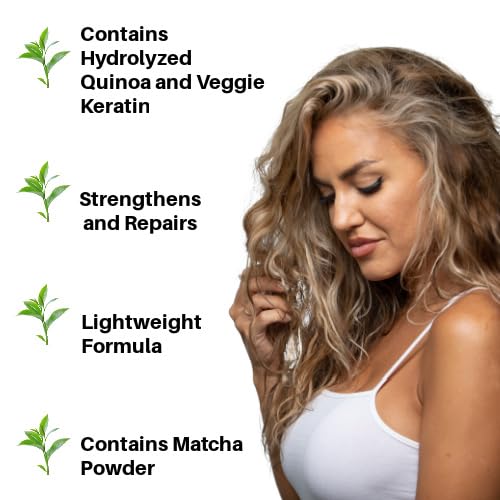Ecoslay Matcha Boost 8oz Curly Hair Treatment Mask with Quinoa and Keratin - Image 3