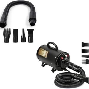 PETNF Large Dog Dryer Set, Adjustable Speed & Heat, Professional Grooming Tool