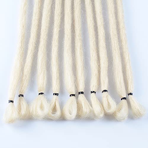 22Inch 30Strands 1CM Dreadlock Extensions Reggae Hip-hop Synthetic Hair Hippie Style Hair Dread Braids for Women and Men (22"strands of 30, 613) - Image 3
