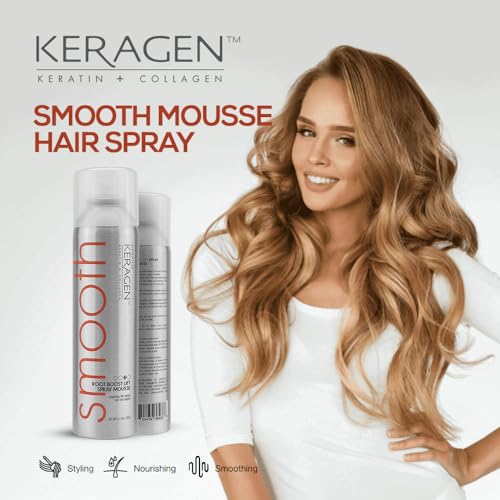 KERAGEN Mousse Hair Spray 8.5 Oz for Root Boost Volume and Texture Enhancement - Image 6