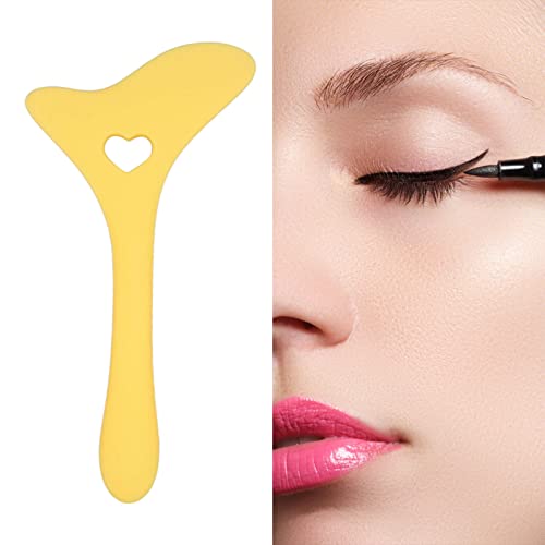 Eyeliner Stencils, Reusable Silicone Eyeliner Aid Mascara Shield Eyeliner Aid Silicone Eye Makeup Tool with Cream Applicator for Eye Shadow Mascara Drawing(A-1) - Image 3