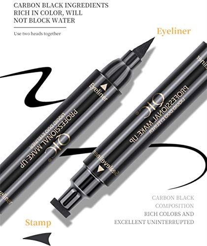 2 PCS Winged Eyeliner Stamp Dual Ended Liquid Eyeliner Pen for Wing Cat Eye,Waterproof Long Lasting Smudge-proof Liquid Eye Makeup Black - Image 5
